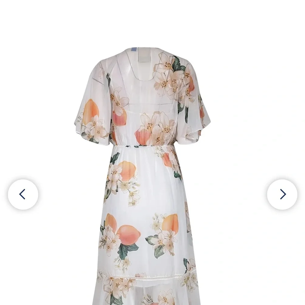 FARM Rio x Anthropologie Eloisa Boho Floral Flowy Cottagecore Midi Dress Size M - Picture 16 of 16